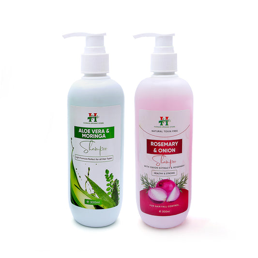 Combo Pack of Aloe Vera & Moringa & Onion and Rosemary Shampoo (300ml)