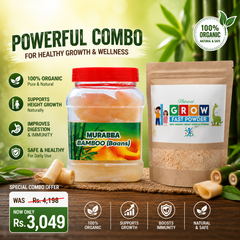 Natural Grow Fast Powder 200g & Bamboo Murabba (Baans