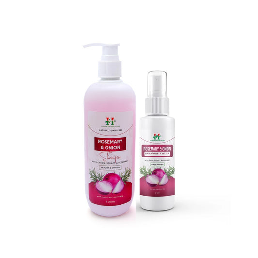 Combo Pack of Rosemary and Onion Shampoo (500ml)& Rosemary and Onion Hair Growth Water (120ml)