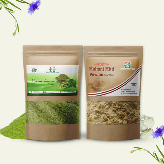 Combo Pack Neem Leaves Powder & Multani Mitti