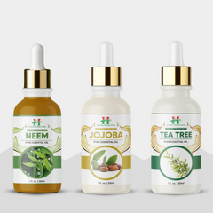 Neem, Jojoba & Tea Tree Essential Oil Trio